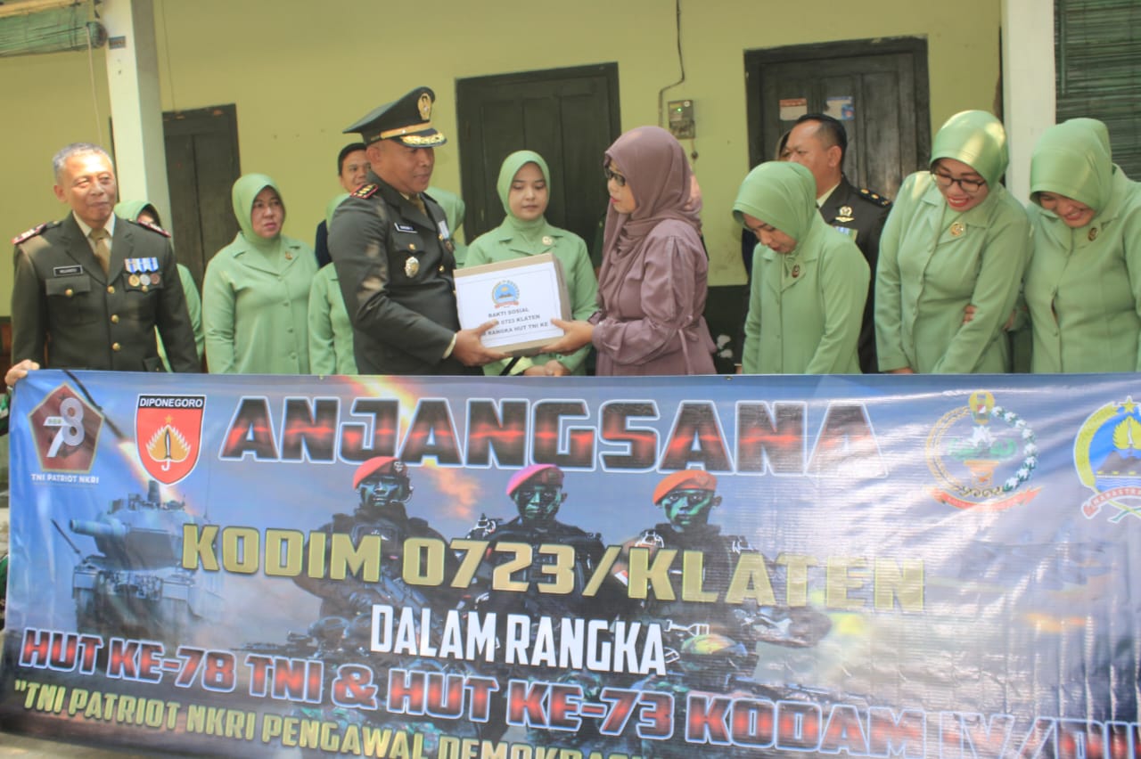 Kodim Klaten Bersama Persit Anjangsana Peringati HUT Ke-78 TNI