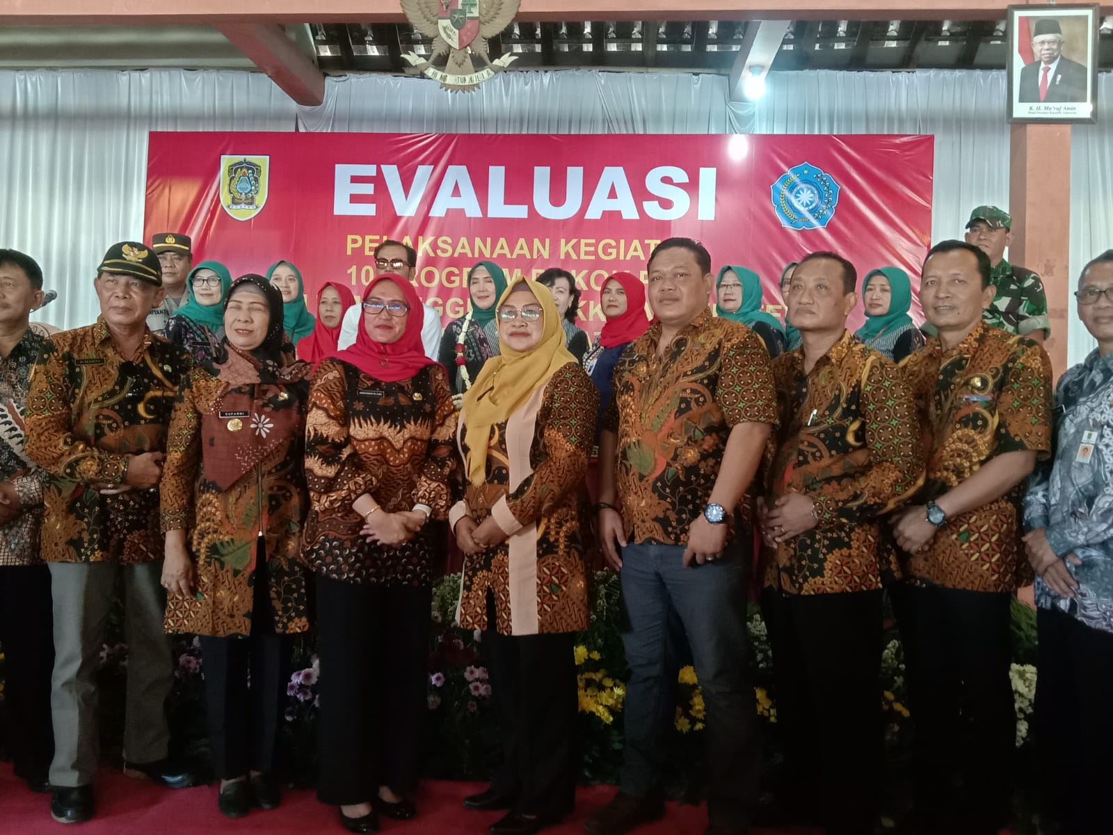 Danramil Wonosari Bersama Babinsa Hadiri Evaluasi 10 Program Pokok PKK Kabupaten Klaten