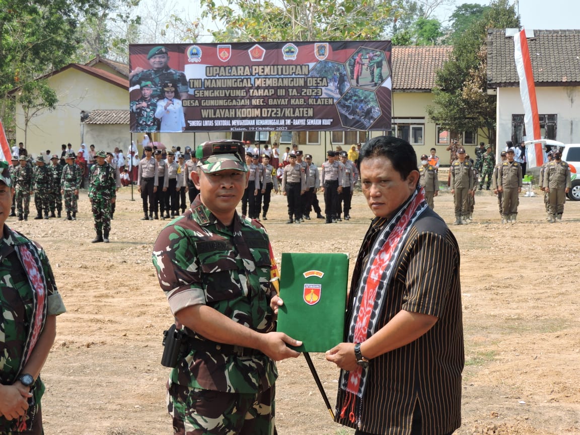 Upacara Penutupan TMMD Sengkuyung Tahap III Di Gununggajah Bayat Resmi Ditutup