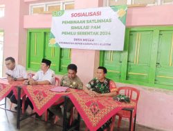 Babinsa Ceper Hadiri Sosialisasi Pembinaan Linmas Desa Meger Ceper