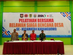 Danramil Karangdowo Hadiri Pelatihan Relawan Siaga Bencana Desa Se-Kecamatan Karangdowo