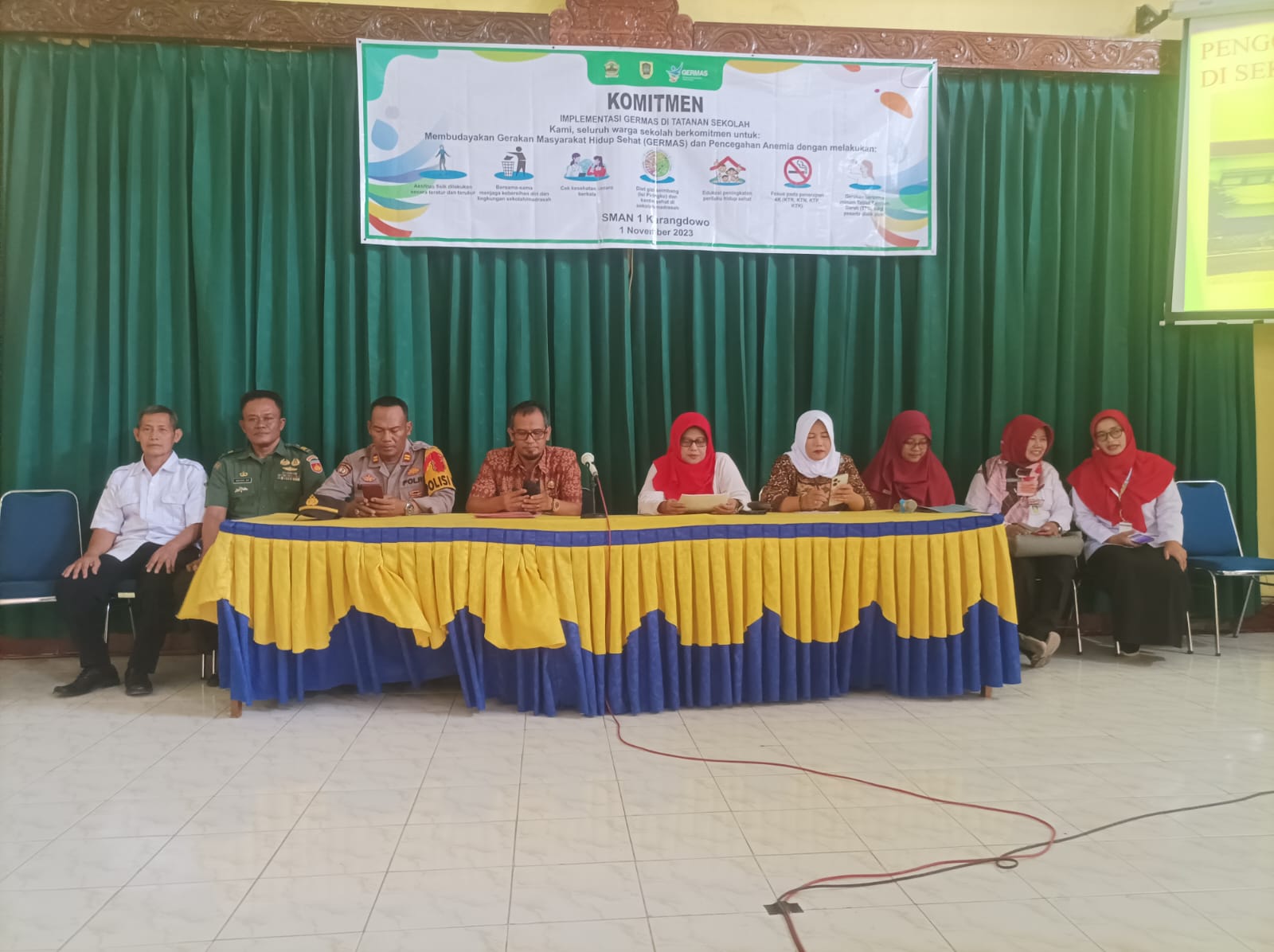 Bati Tuud Koramil 17 Karangdowo Hadiri Implementasi Germas