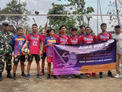 Babinsa Wonosari Amankan Turnamen Bola Voli Aiwa Cup Tahun 2023