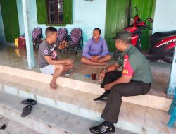 Wujudkan Wilayah Aman Kondusif, Babinsa Wonosari Sambangi Warga
