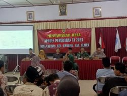 Jelang Pra Karya Bakti Mandiri Klaten Bersinar, Danramil Juwiring Hadiri Musyawarah Persiapan KBMKB Desa Carikan Juwiring