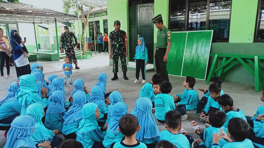 Kenalkan Tupok TNI, Koramil 22 Wonosari Terima Kunjungan TK Aisyiah Desa Bentangan