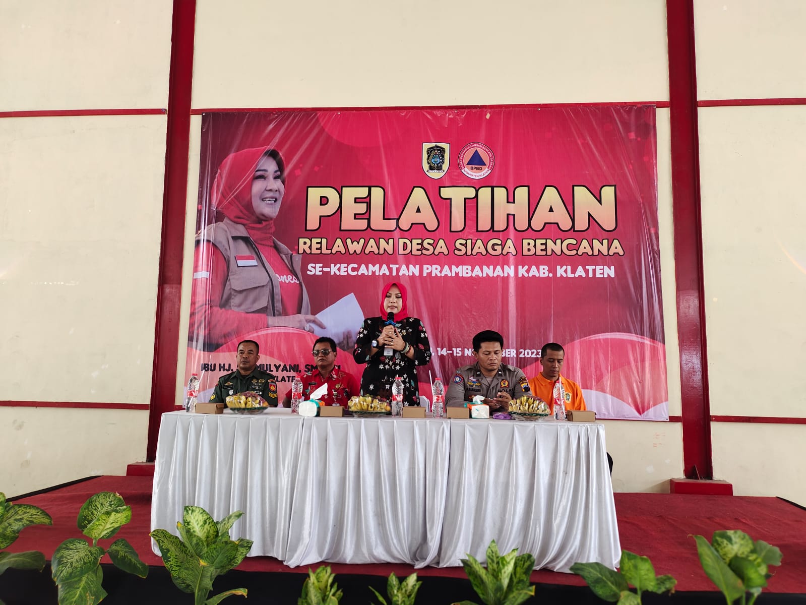 Wakili Danramil, Babinsa Prambanan Hadiri Pembukaan Pelatihan Relawan Desa Siaga Bencana