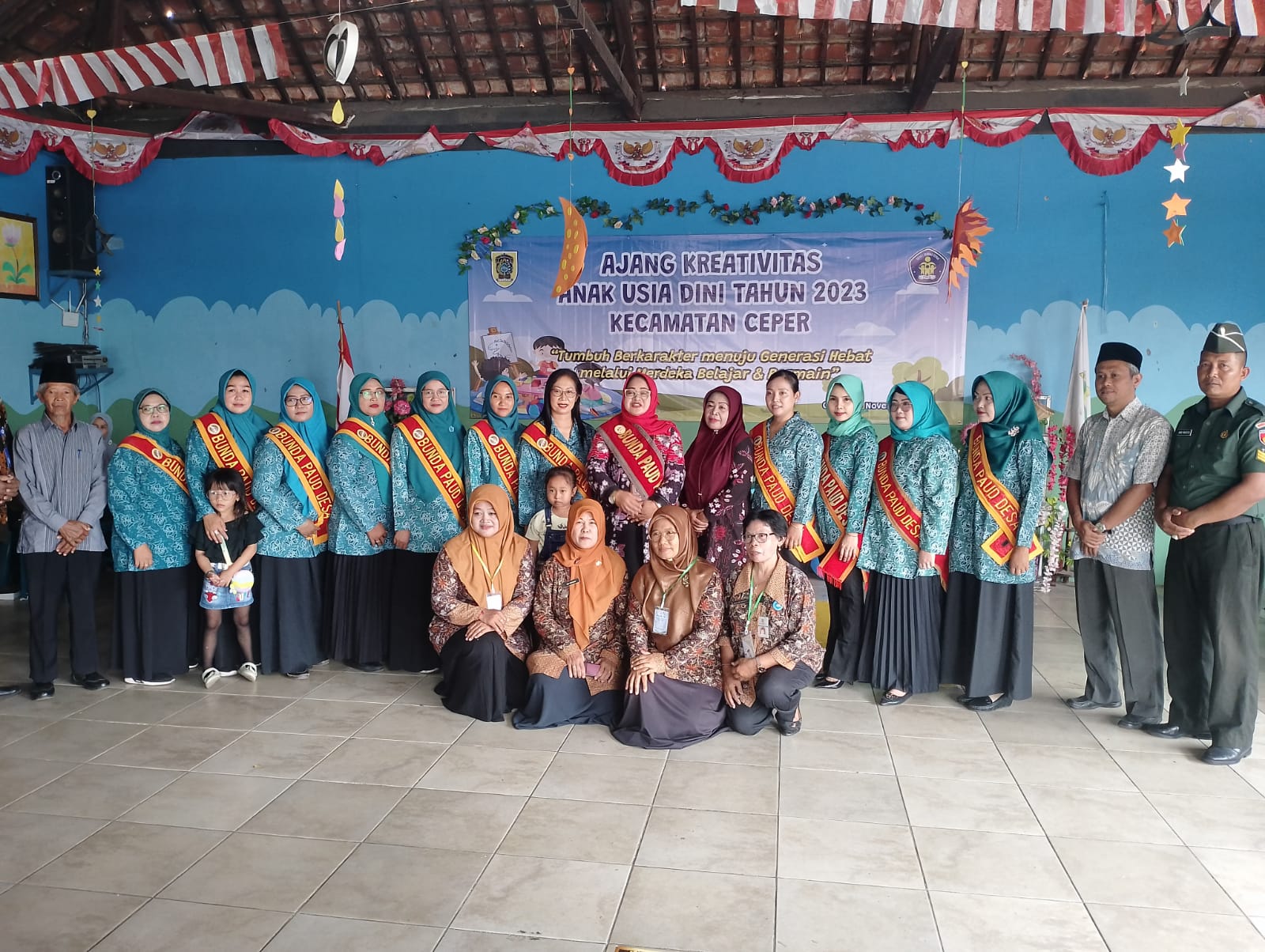 Babinsa Koramil 23/Ceper Hadiri Ajang Kreativitas Anak Usia Dini