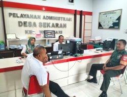 Sambangi Kantor Desa Binaan, Babinsa Wonosari Bahas Ini