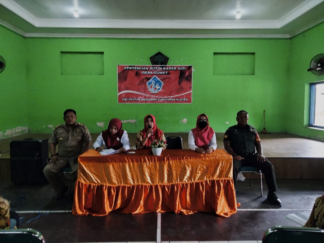 Sehatkan Warga Babinsa Wonosari Hadiri Pertemuan Kader Gizi Desa Binaan