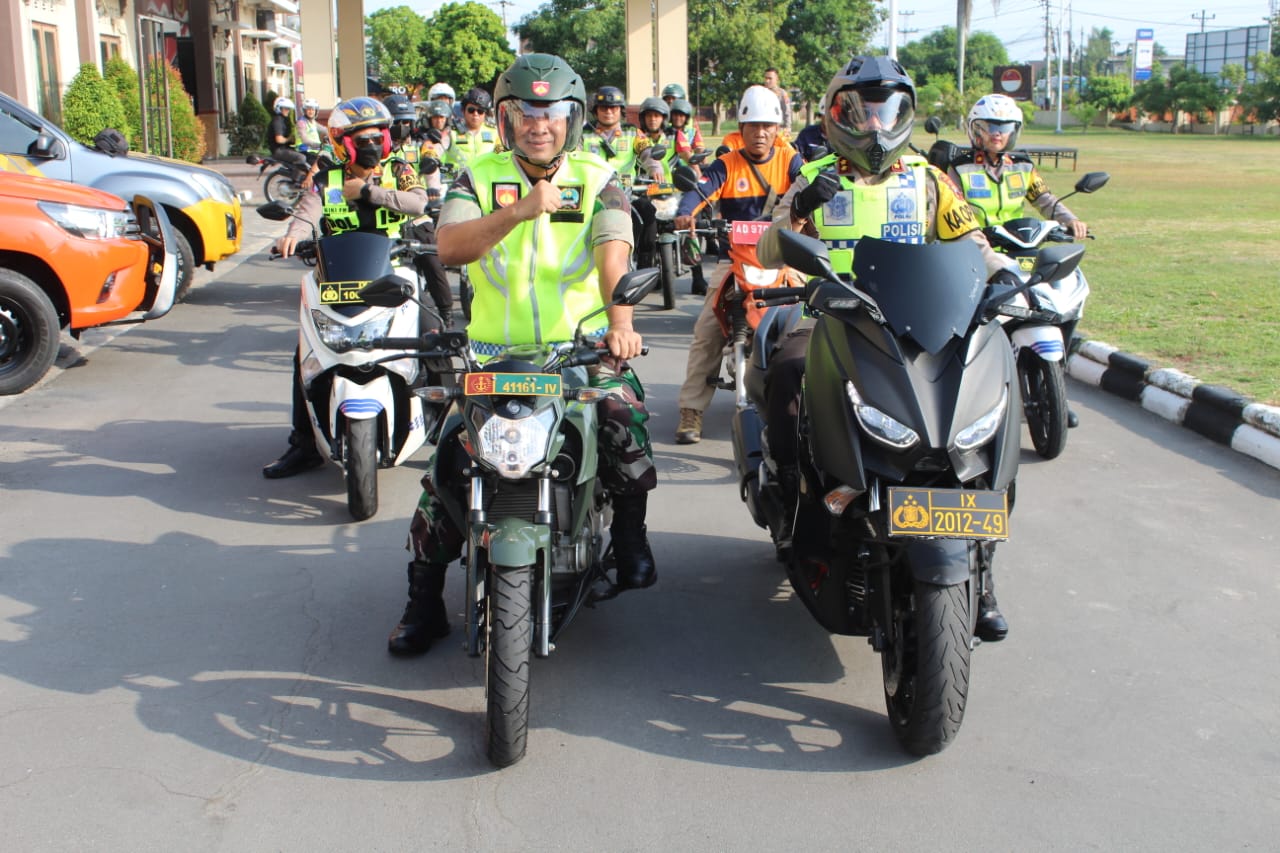 Dandim dan Kapolres Klaten Patroli Pam Natal 2023