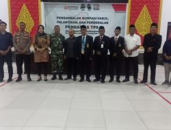 Danramil 09 Prambanan Bersama Forkopimcam Hadiri Pengambilan Sumpah Pengawas TPS Se Kecamatan Prambanan