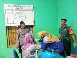 Babinsa Koramil Cawas Bersama Bhabinkamtibmas Dampingi PIN Polio Desa Tugu