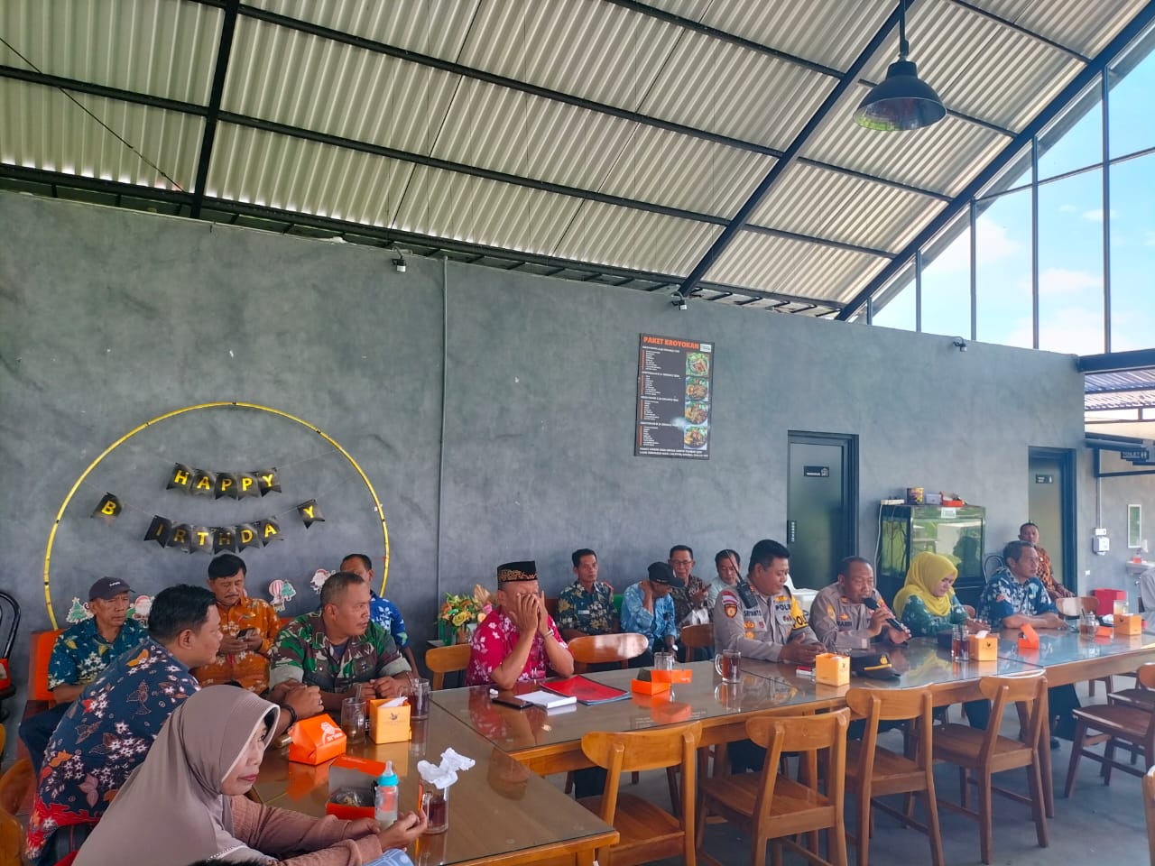 Bati Wanwil Koramil Wonosari Hadiri Paguyuban Kepala Desa Se Kecamatan Wonosari, Ini Harapnya