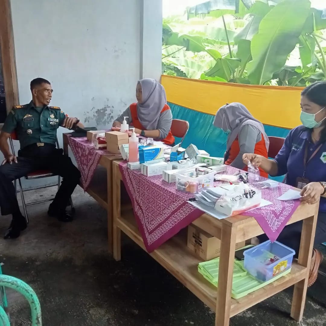 Danramil 20/Cawas Hadiri Gelaran Posbindu Desa Tugu Cawas