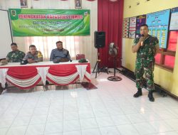 Beri Wasbang, Babinsa Ceper Bersama Bhabinkamtibmas Bina Linmas Desa Kurung