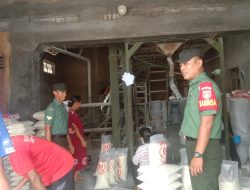 Jaga Ketahanan Pangan, Babinsa Wonosari Cek Gudang Beras Desa Binaan