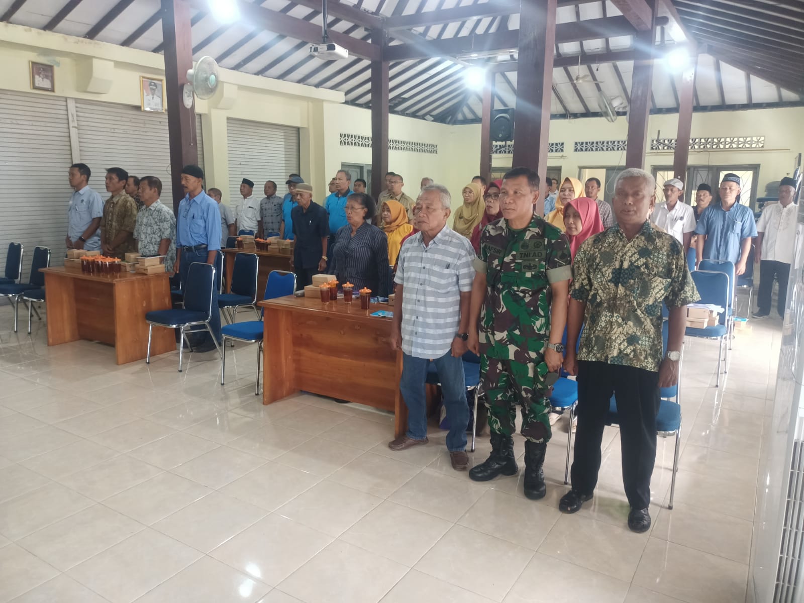 Babinsa Koramil Klaten Utara Hadiri Musrenbang Kelurahan Gergunung