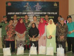 Menuju Pemilu Damai 2024, Kodim Klaten Gelar Karya Bakti dan Bakti Sosial TNI – Polri