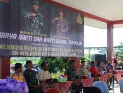 Menuju Pemilu Indonesia Damai 2024 Kodim Klaten Dan Polres Lakukan Bakti Sosial