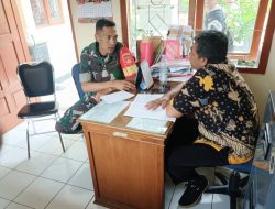 Babinsa Klaten Utara Jalin Komunikasi Bersama Petugas PPL Tingkatkan Hasil Pertanian