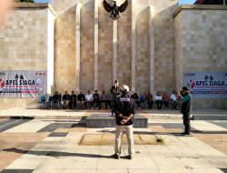 Wujudkan Pemilu Damai Dan Berintegritas, Danramil Klaten Utara Hadiri Apel Kesiapsiagaan Pemilu 2024