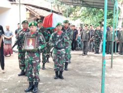 Danramil Prambanan Pimpin Upacara Pemakaman Militer Veteran TNI AD