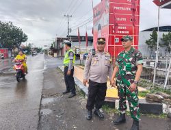 Tahapan Pemilu 2024, Anggota Koramil Wonosari Bersama Polsek Wonosari Jaga Kondusif Wilayah