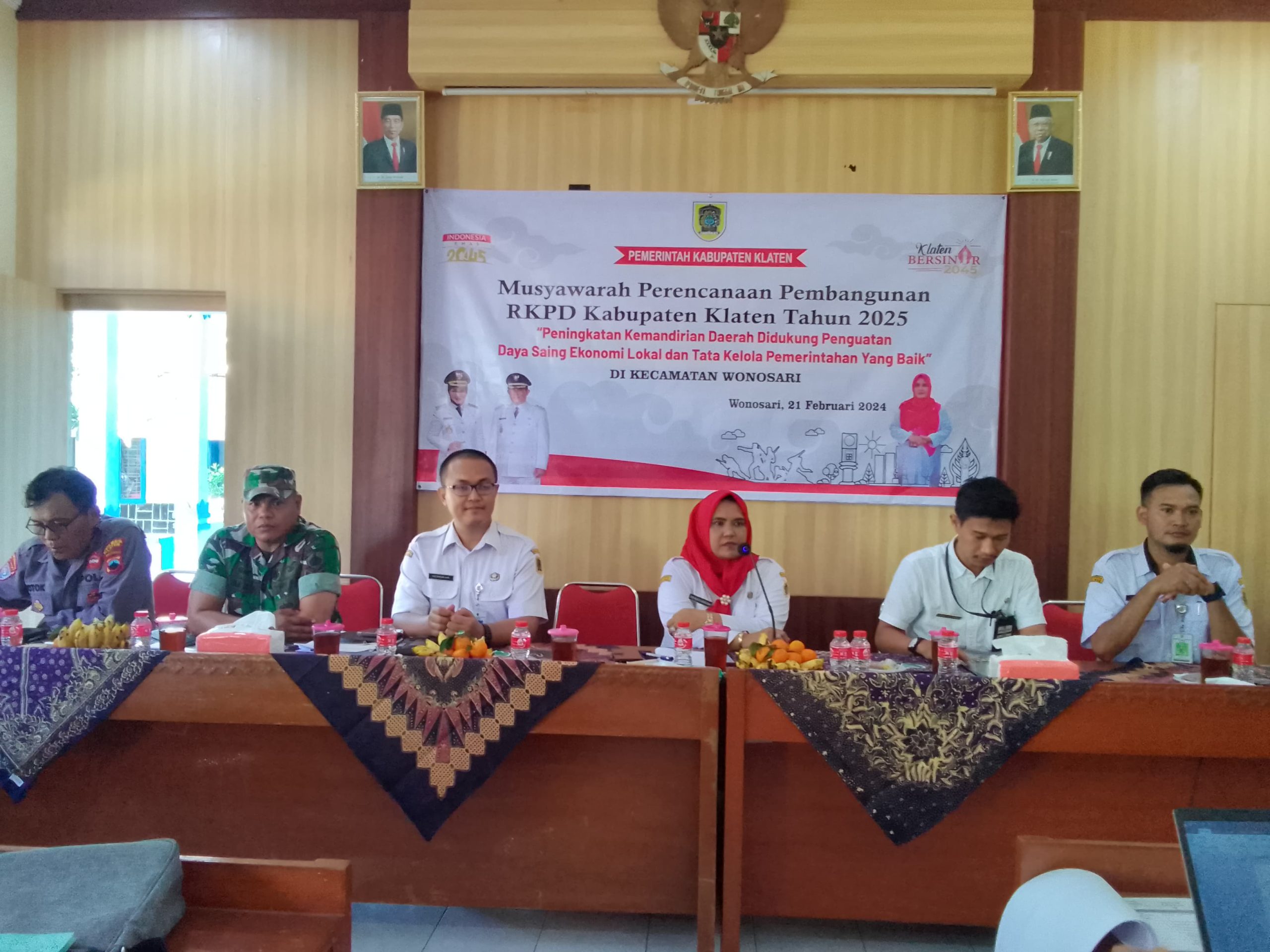 Wakili Danramil, Babinsa Koramil Wonosari Hadiri Musrenbang RKPD Kabupaten Klaten