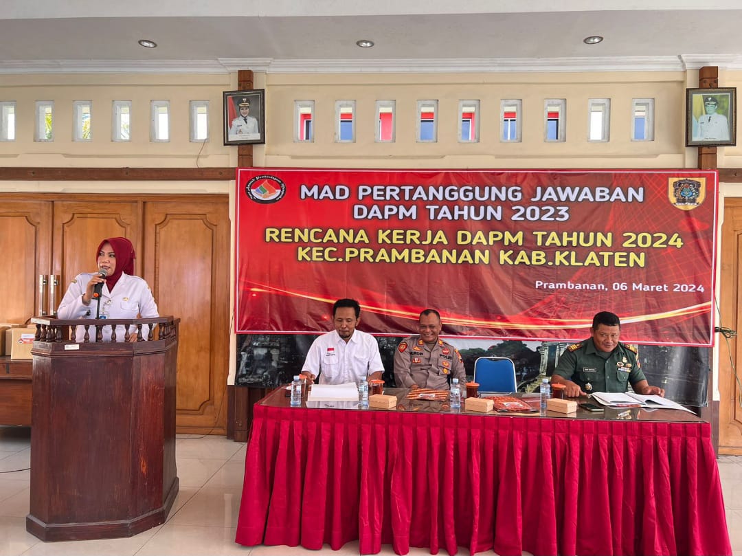 Danramil Prambanan Bersama Forkopimcam Hadiri MAD Kecamatan Prambanan Klaten