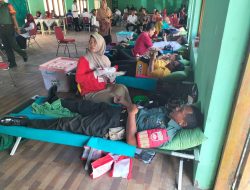 Peduli Sesama, Babinsa Koramil Wonosari Donorkan Darahnya