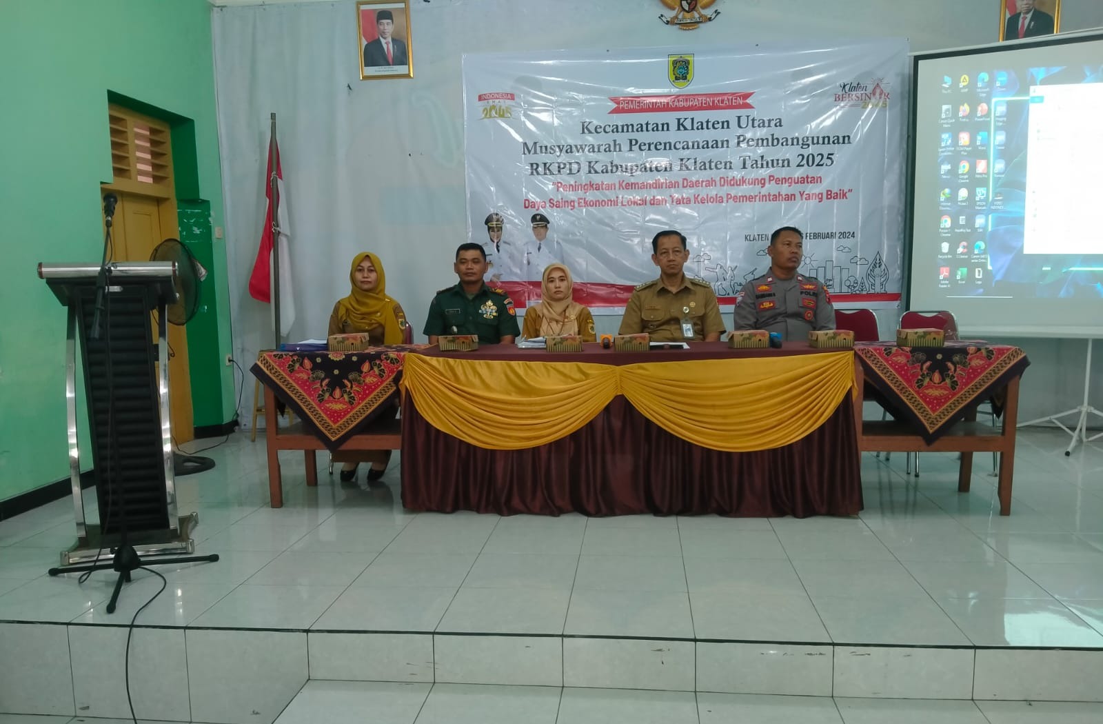 Hadiri Musrenbang Tingkat Kecamatan Klaten Utara, Danramil Dukung Dan Sukseskan Pembangunan Wilayah