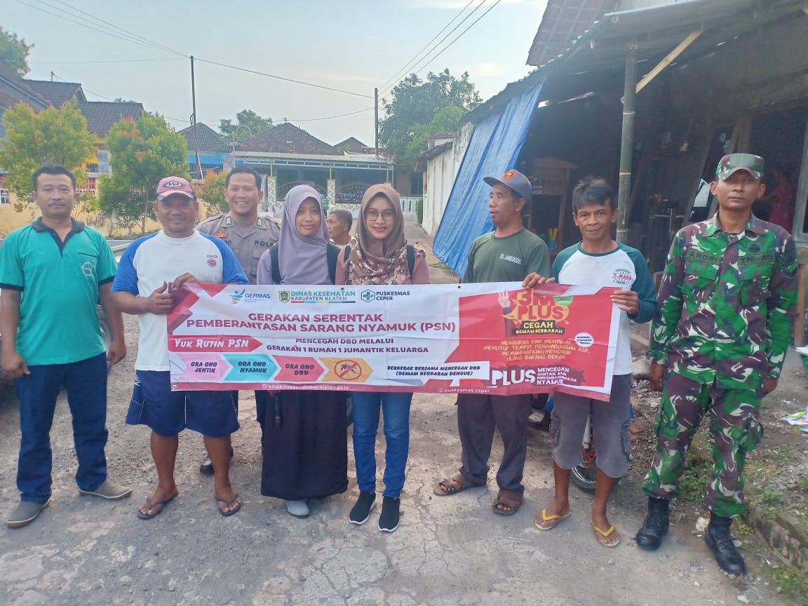 Cegah Demam Berdarah, Babinsa Koramil Ceper Himbau PSN