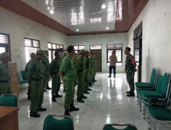 Tingkatkan Kapasitas Linmas, Babinsa Wonosari Wonosari Latih Linmas Desa Binaan