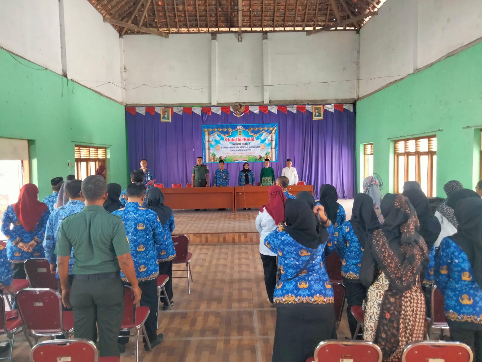 Anggota Koramil Wonosari Halal Bihalal Bersama Pemerintah Kecamatan Wonosari