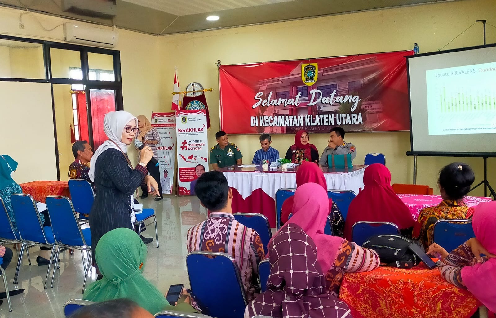 Hadirnya Danramil Klaten Utara Pada Rakor Tim Percepatan Penurunan Stunting Kecamatan Klaten Utara