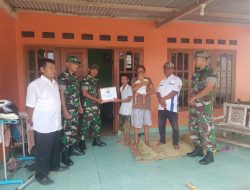 Peduli Anak Stunting, Babinsa Koramil Prambanan Berikan Bantuan Sembako Dan Tambahan Gizi