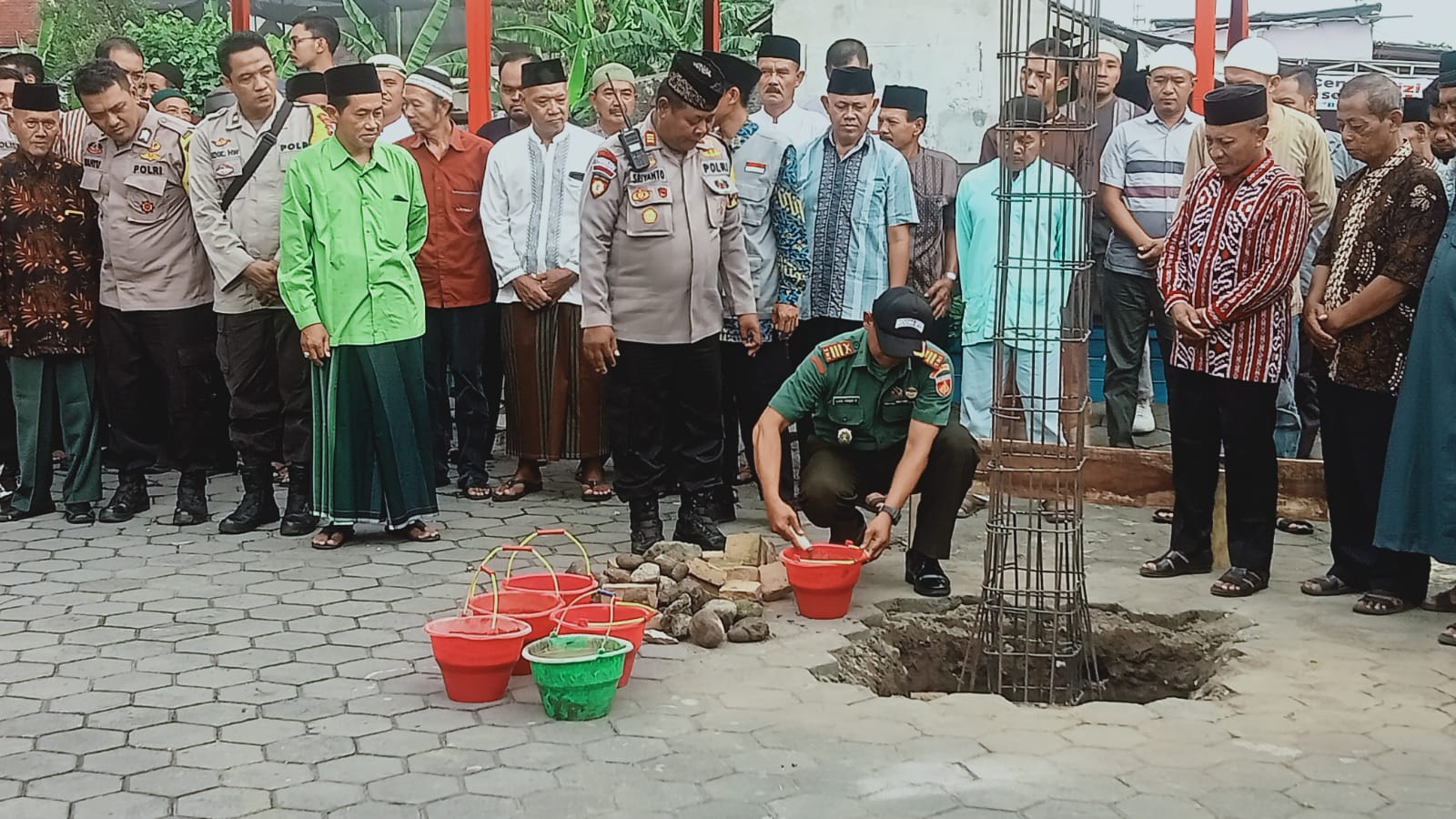 Kata Danramil Wonosari Saat Hadiri Peletakan Batu Pertama Pembangunan Mushola Polsek Wonosari