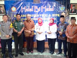 Perkuat Silaturahmi, Danramil 21 Juwiring Hadiri Halal Bihalal PWRI Dan IPPK Juwiring