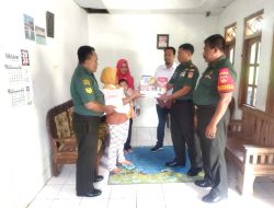 Perbaiki Gizi Anak Stunting, Danramil Juwiring Turun Langsung Salurkan Sembako