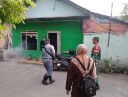 Babinsa Desa Mireng Koramil Trucuk Dampingi Fogging, Sampaikan Ini