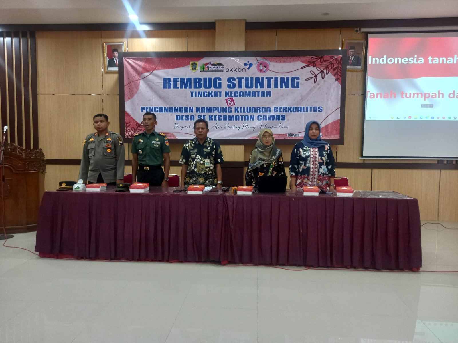 Danramil Cawas Hadiri Kegiatan Rembuk Stunting Dan Pencanangan Kampung Keluarga Berkualitas Tingkat Kecamatan Cawas