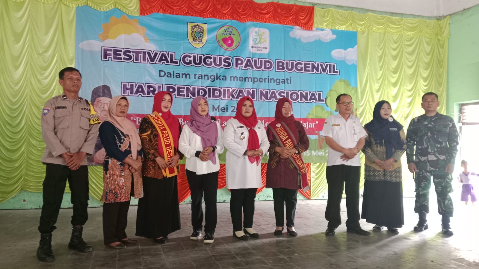 Babinsa Koramil Wonosari Hadiri Festival Gugus PAUD Bugenvile di Wonosari