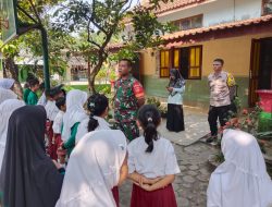 Beri Motivasi Dan Wawasan Kebangsaan, Babinsa Koramil 22/Wonosari Sambangi SD Negeri Sukorejo