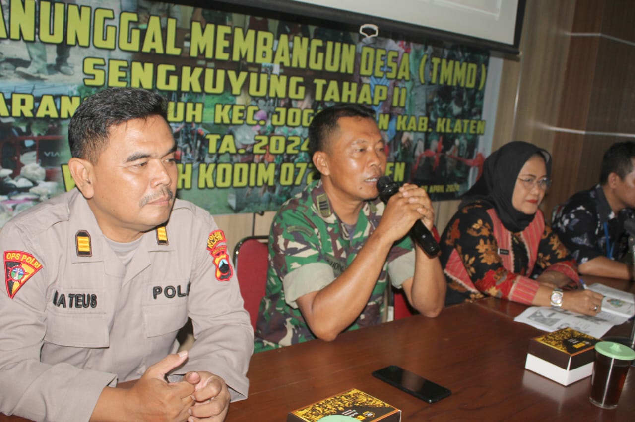TMMD Lancar, Kodim Klaten Gelar Rapat Pleno dengan Dispermades Klaten