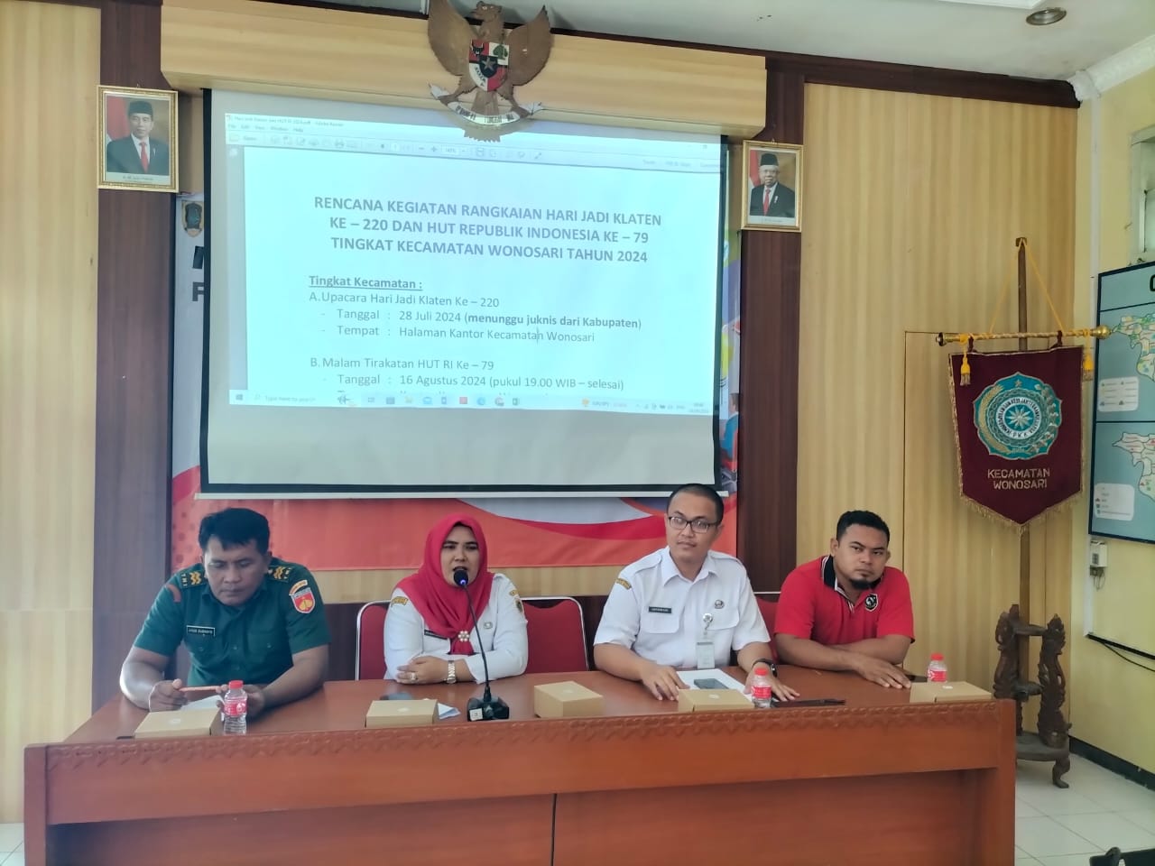 Bati Tuud Koramil 22/Wonosari Hadiri Rapat Persiapan Hari Jadi Kabupaten Klaten Dan HUT RI Ke-79 Tahun 2024 Tingkat Kecamatan