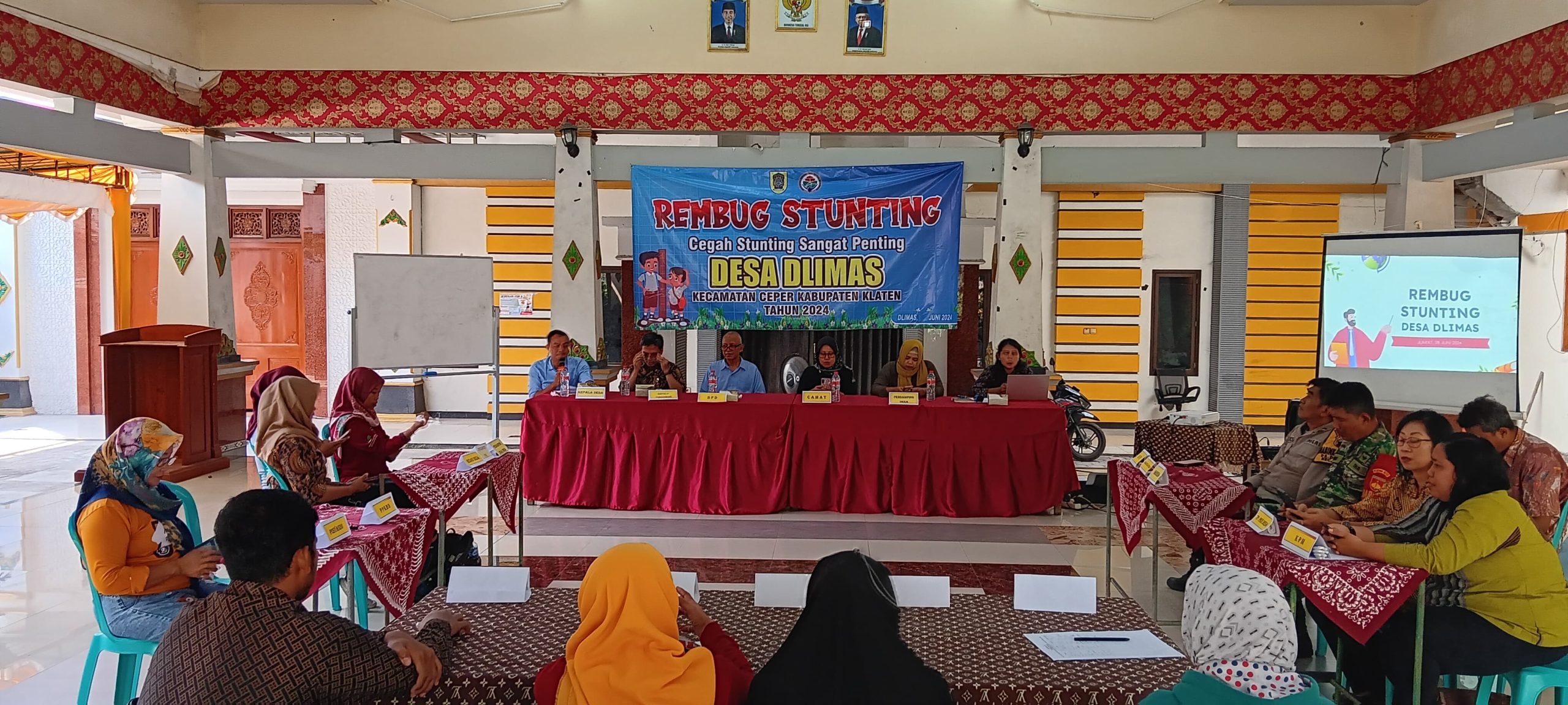 Harapan Babinsa Koramil 23/Ceper Hadiri Kegiatan Rembug Stunting Desa Dlimas