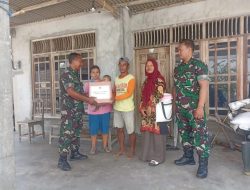 Babinsa Prambanan Peduli Stunting, Berikan Nutrisi Tambahan Bagi Anak-Anak Desa Sengon
