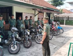 Koramil Jajaran Kodim 0723/Klaten Lakukan Pengecekan Kendaraan Bermotor