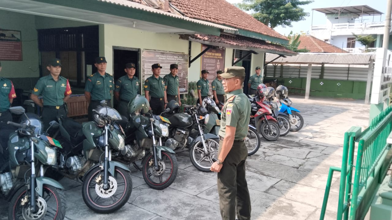 Koramil Jajaran Kodim 0723/Klaten Lakukan Pengecekan Kendaraan Bermotor